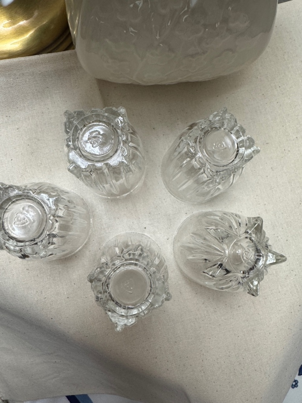 Vintage Smith Glass 1940's Hobnail & Federal Glass Shot (5) glasses - Picture 10 of 14